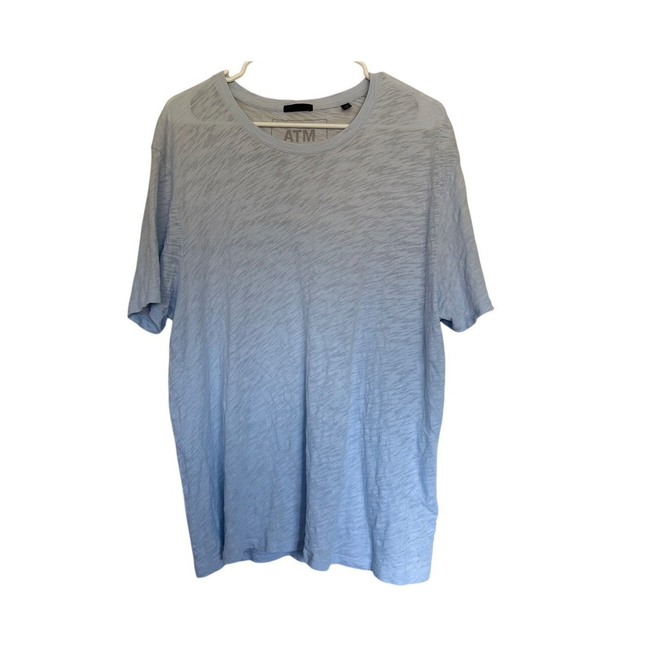 ATM ANTHONY THOMAS MELILLO Slub Jersey Crew Neck Tee - Cool Water - Size Large