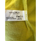 NATURAL LIFE Long Sleeve Embroidered Tee - Yellow and Brown - Size Small