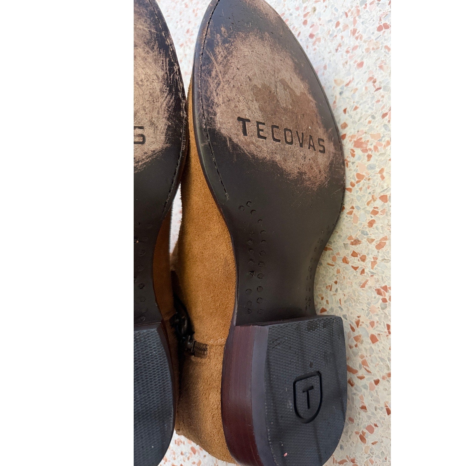 Tecovas The Dean Zip Boot - Honey Suede Leather - 9.5D