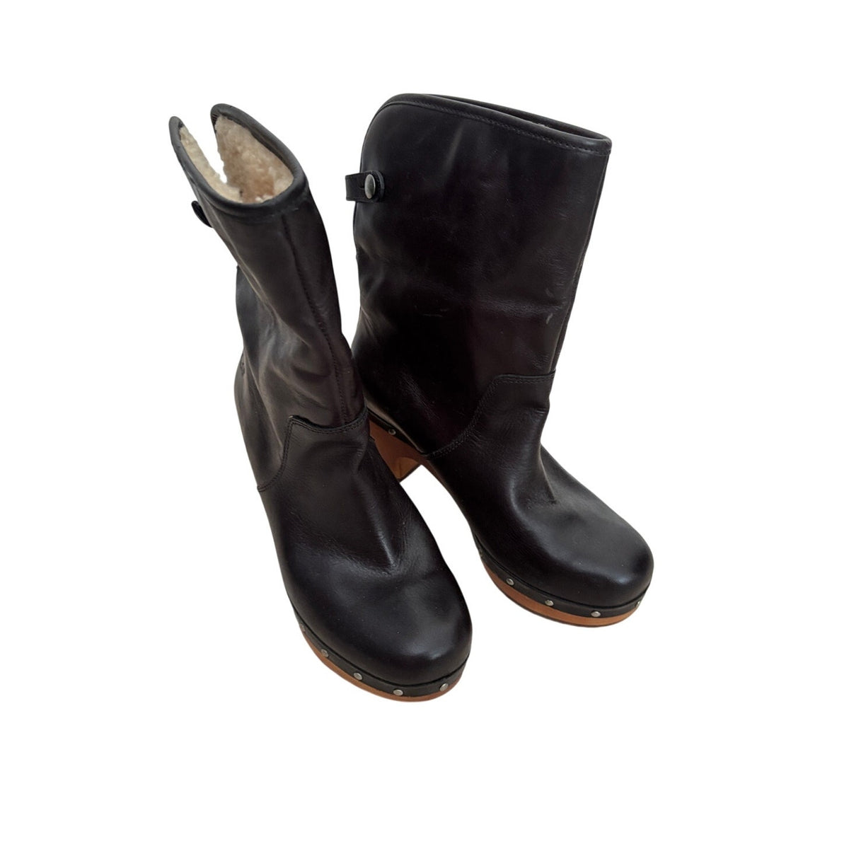 Ugg Women's Lynnea UGG Leather Boots - Black - Size 6
