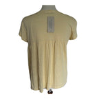 Cut Loose Light Weight Linen Ruche Back Top - Yellow - Medium