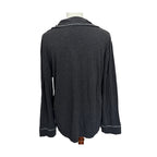 Eberjey William Pajama Top - Charcoal Heather/Ivory - Size Medium