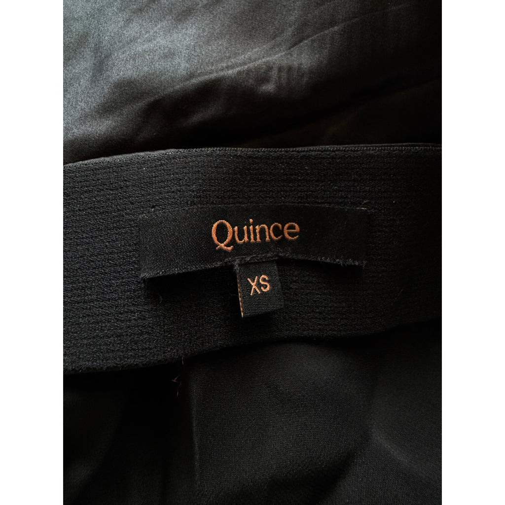 Quince 100% Washable Silk Mini Skirt - Black - Size Extra Small