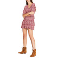 Ba&sh Nina V Neck Mini Dress - Fuchsia Print - Size Small / 6