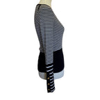 ME+EM Striped Merino Wool Sweater - Black/White - XS