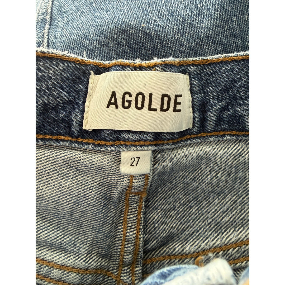 AGOLDE Twist Low Slung Baggy Jeans - Myth Blue - Size 27