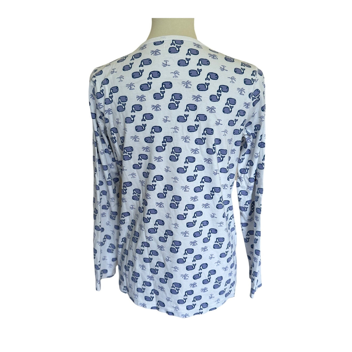 Roller Rabbit Moby Pajama Top - Blue Whale Print - Size Medium