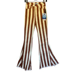 New Show Me Your Mumu Berkeley Striped Zip Up Bell Jeans