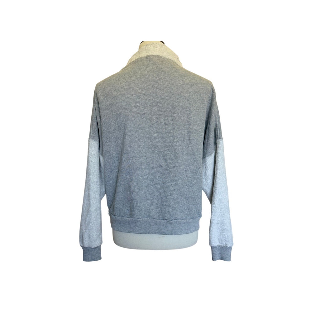PERFECTWHITETEE Tyra Fleece 1/4 Zip Sweatshirt - Gray - Size Small