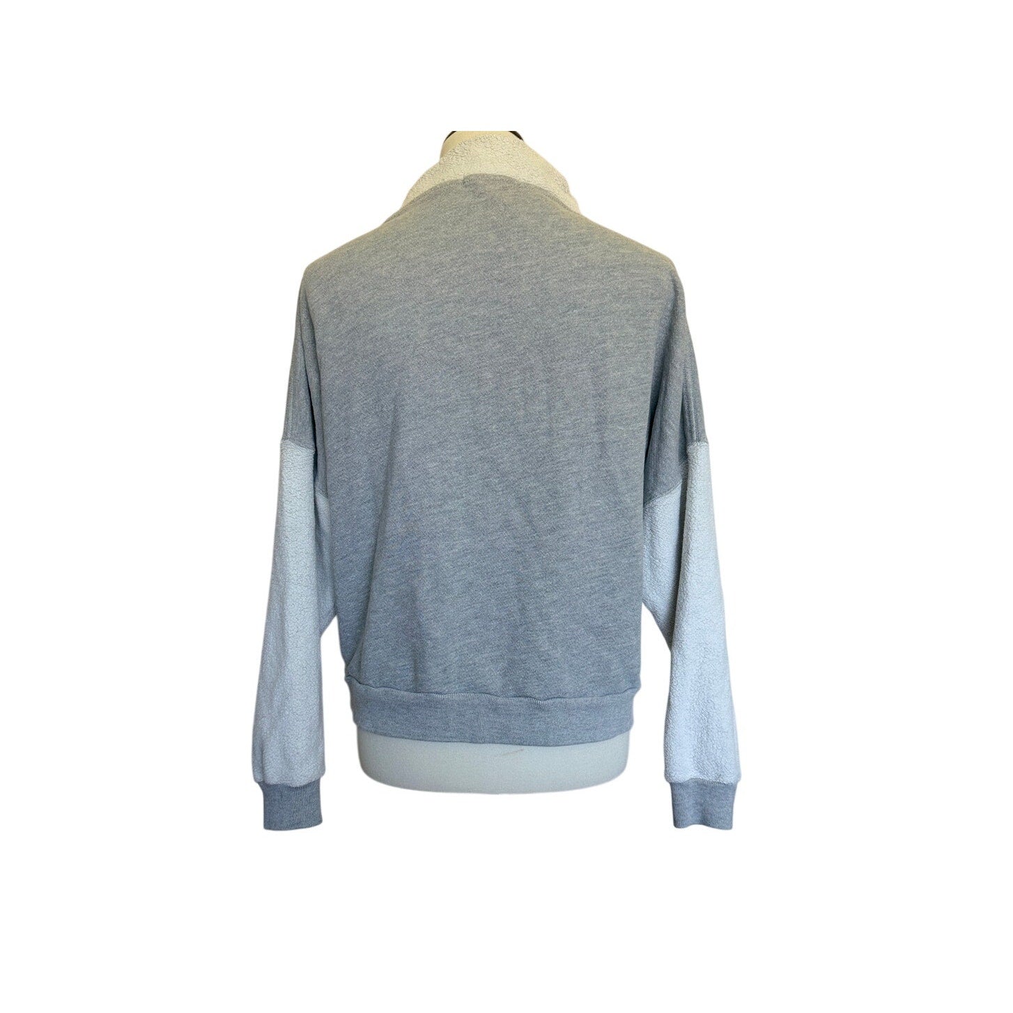 PERFECTWHITETEE Tyra Fleece 1/4 Zip Sweatshirt - Gray - Size Small