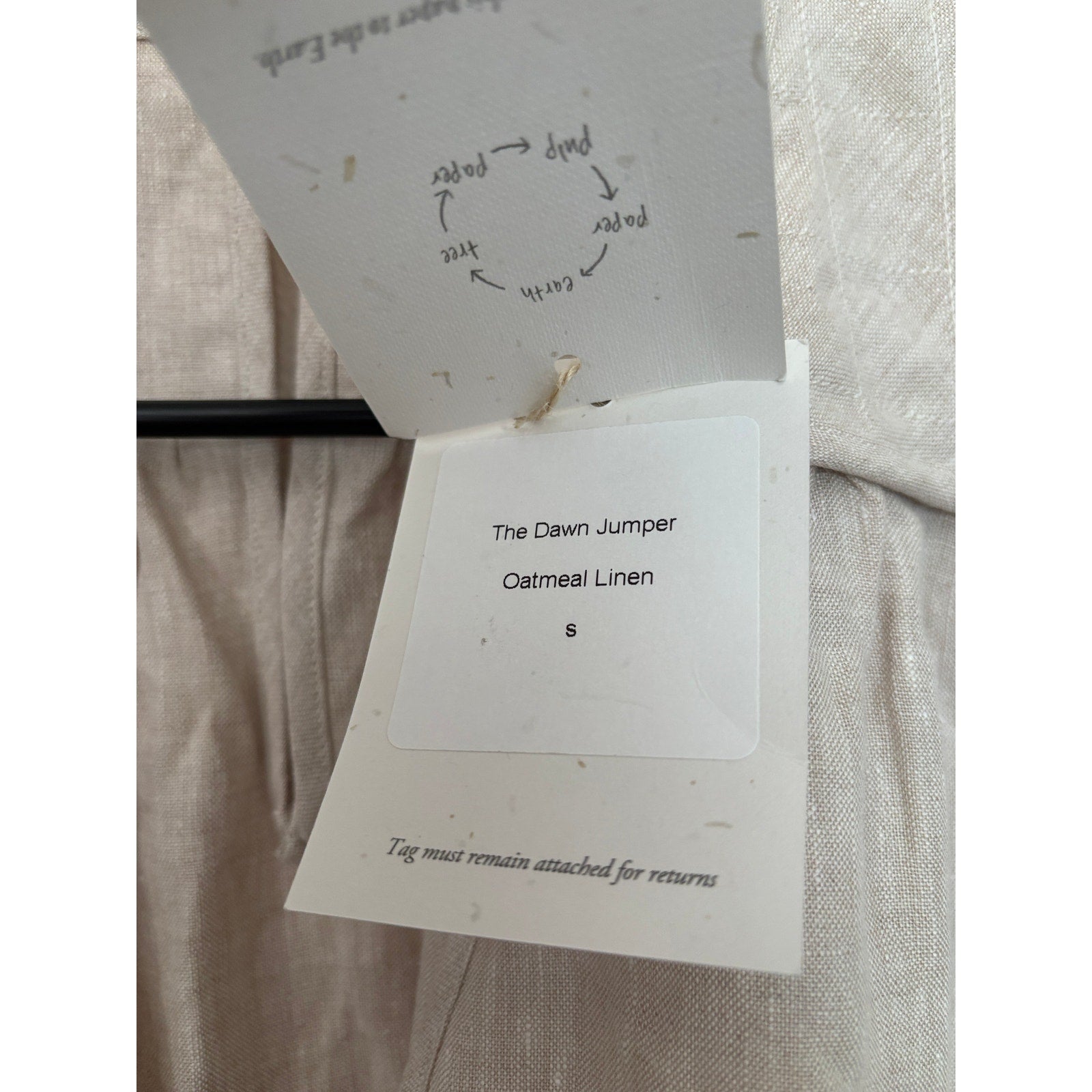 Christy Dawn The Dawn Jumper  - Oatmeal Linen - Size Small