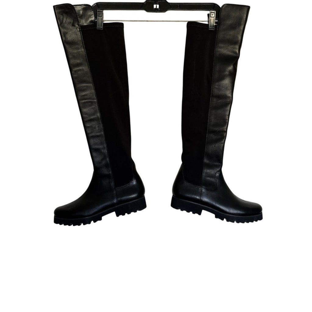 DONALD J PLINER Ronda Tall Leather Boots - Black - Size 7