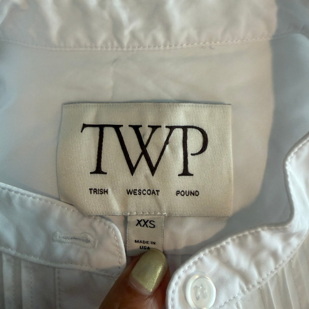 TWP Painter Shirt in Compact Poplin - White - XXS