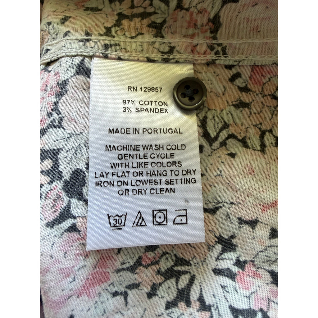 THE SHIRT by ROCHELLE BEHRENS - Pink /Orange Floral - Size XS