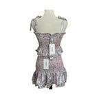 LIKELY Riviera Top & Kenzie Skirt Matching Set - Watercolor Silver - Size Small