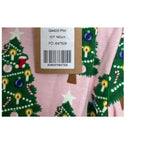 New Mini Boden Glow In The Dark Christmas Tree Pajama Set - Pink - Size 10Y