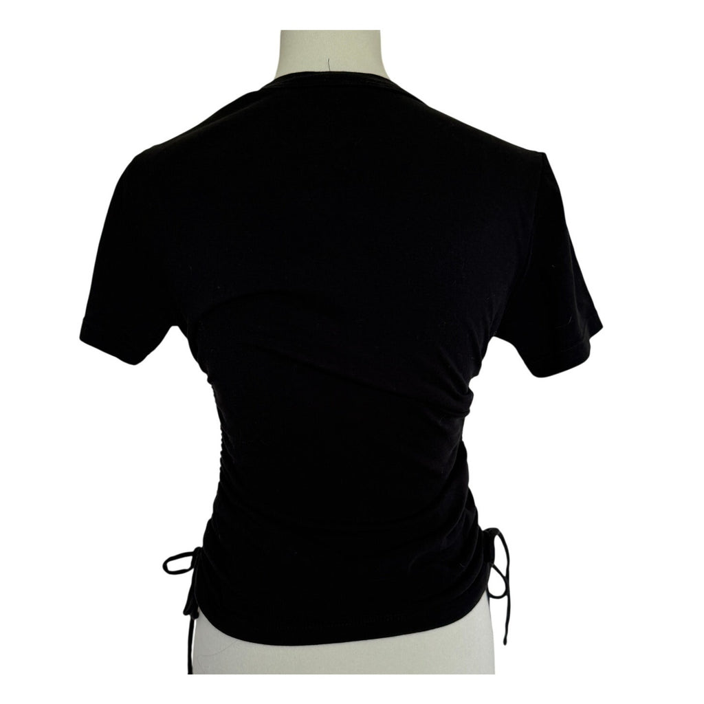 A.L.C. Side Cinch Tee - Black - Small