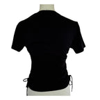 A.L.C. Side Cinch Tee - Black - Small