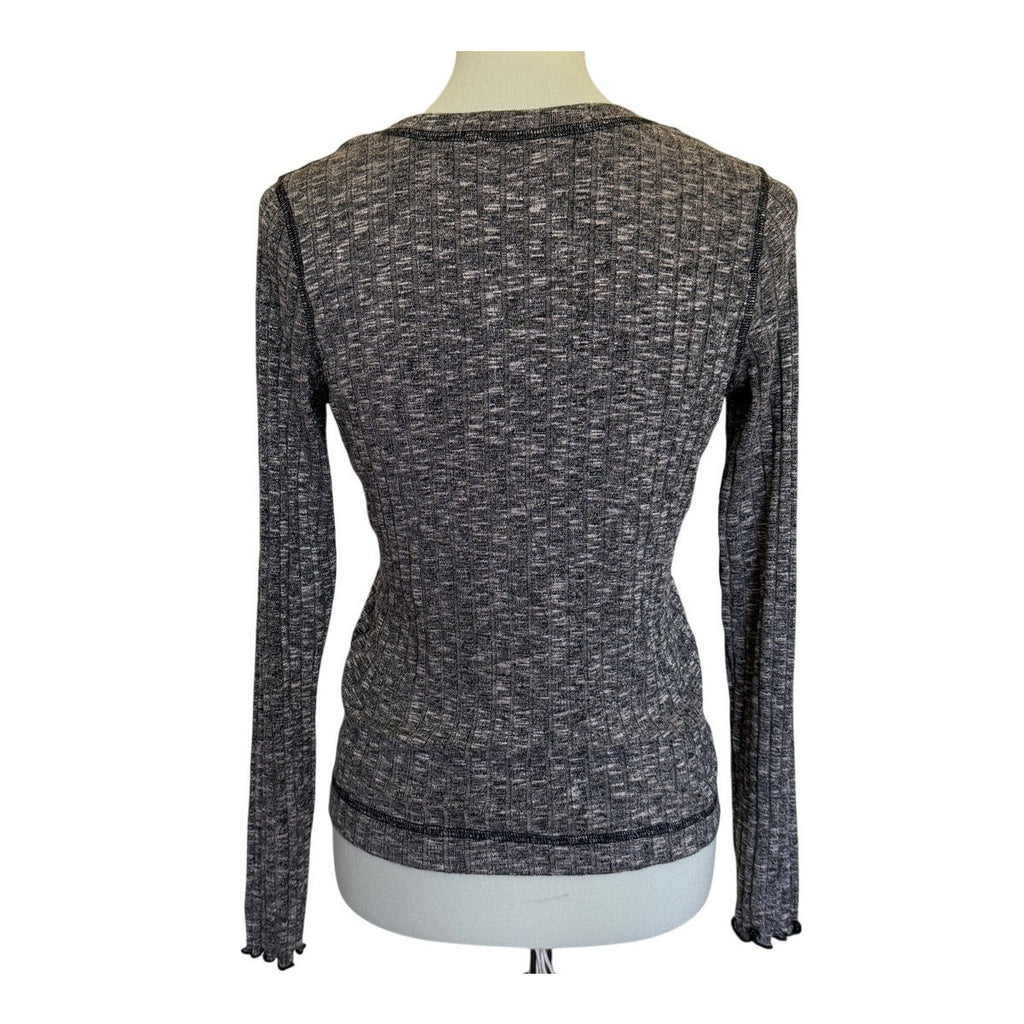MICHAEL STARS Snap Front Knit Cardigan Top - Marled - One Size