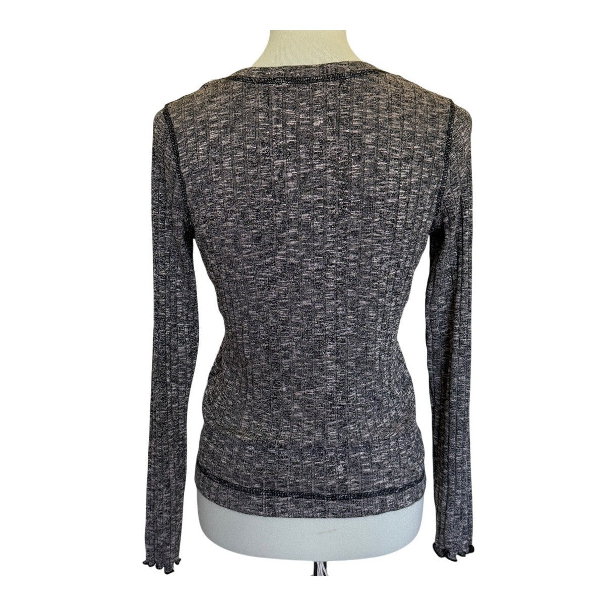MICHAEL STARS Snap Front Knit Cardigan Top - Marled - One Size