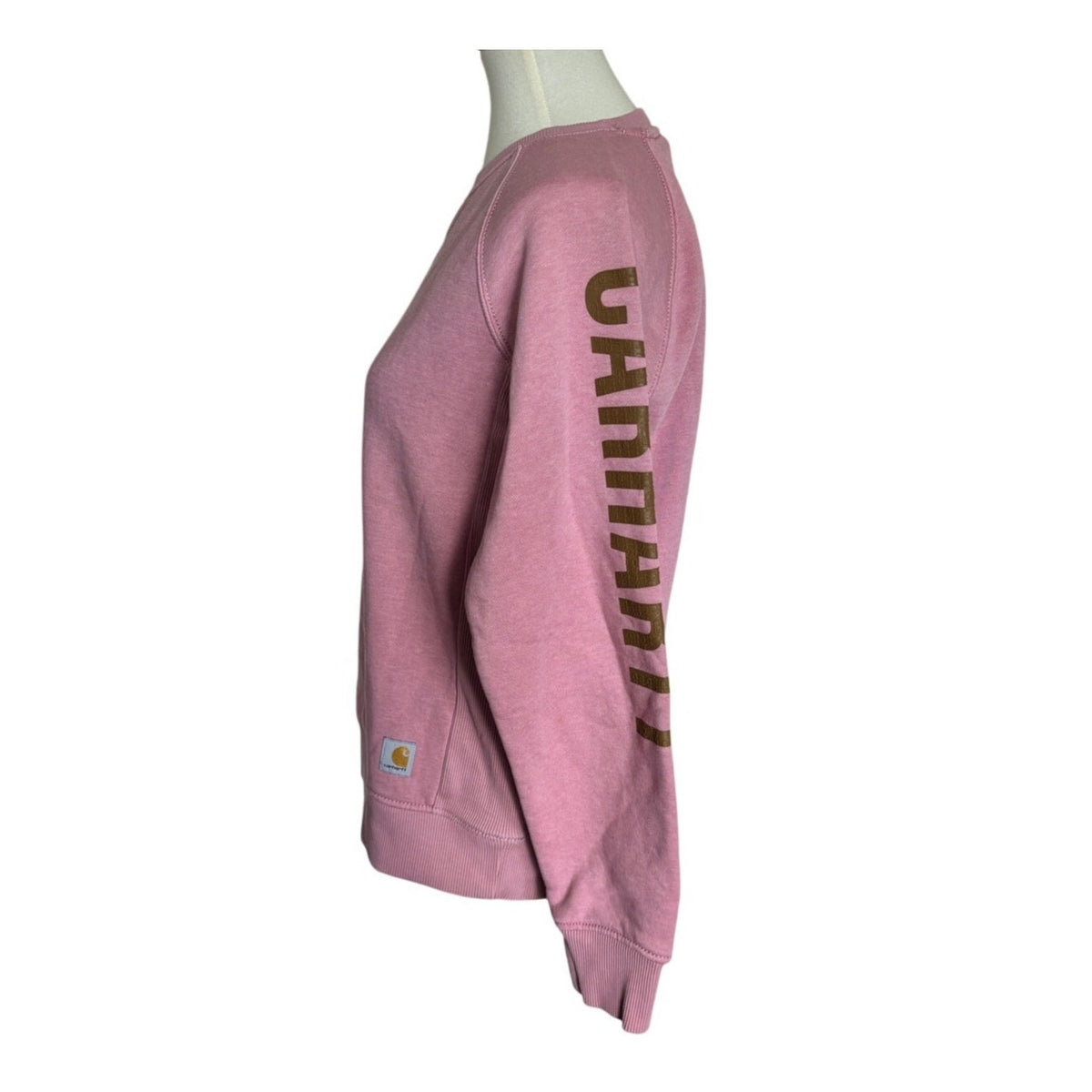 Carhartt Relaxed Fit Midweight Crewneck Logo Sweatshirt - Pink - Size Small