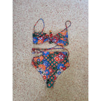 Agua Bendita Glenda and Lucille Reversible Tile Bikini Set - Multicolor -