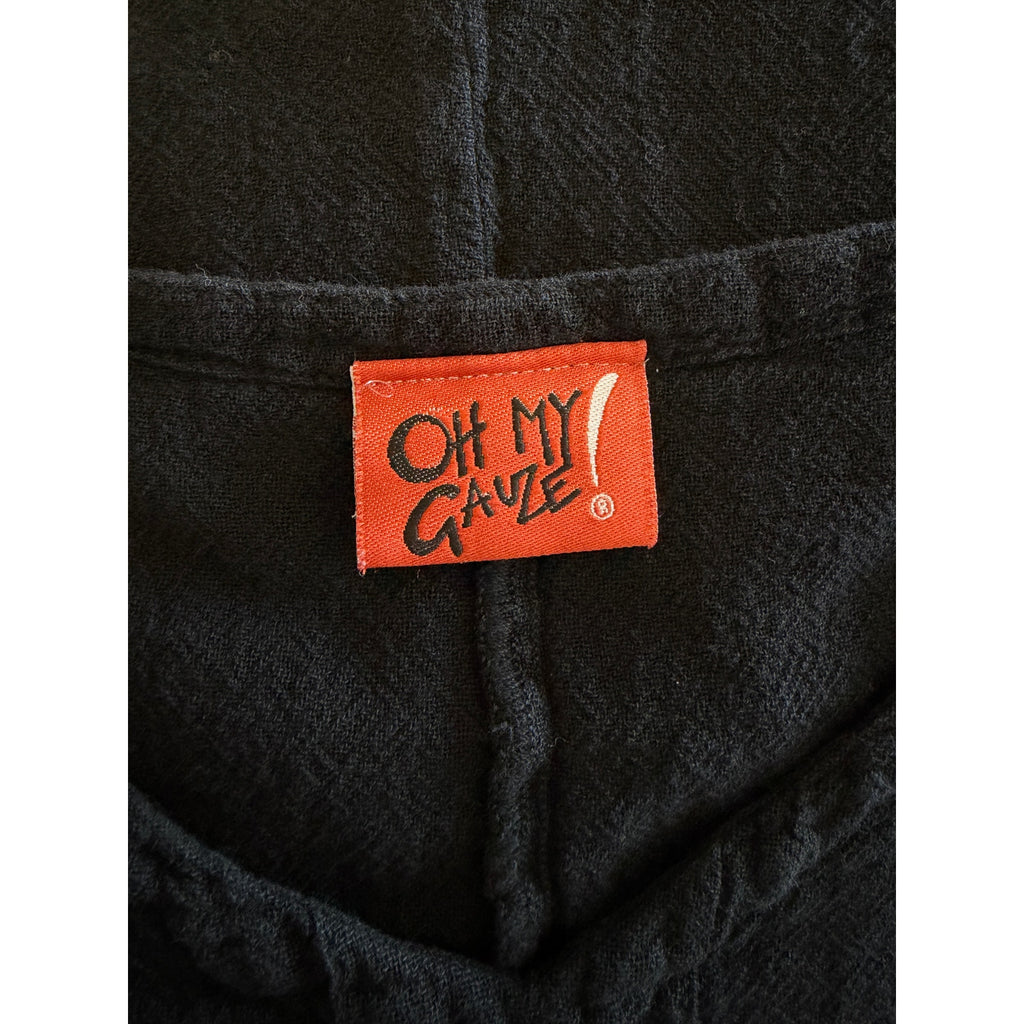 Oh My Gauze! Henry Cotton Gauze Blouse - Black - S/M
