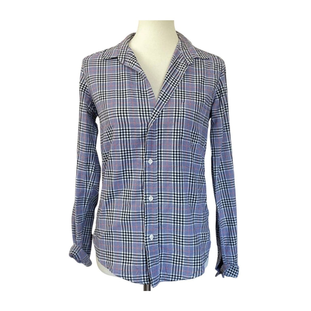 Frank & Eileen Barry Button Down Shirt - Red/Black/Blue/White Check - Size Small