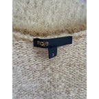 Maje Brushed Mohair V Neck Cardigan - Camel Tan - Size 2 / Medium