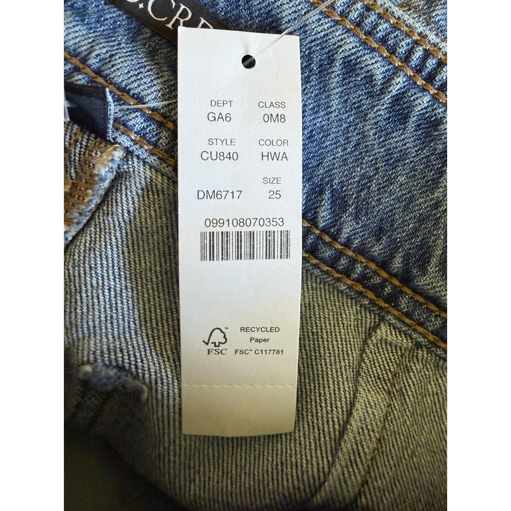 J.CREW Denim Short With Stacked Buttons - Hickory Wash - Size 26