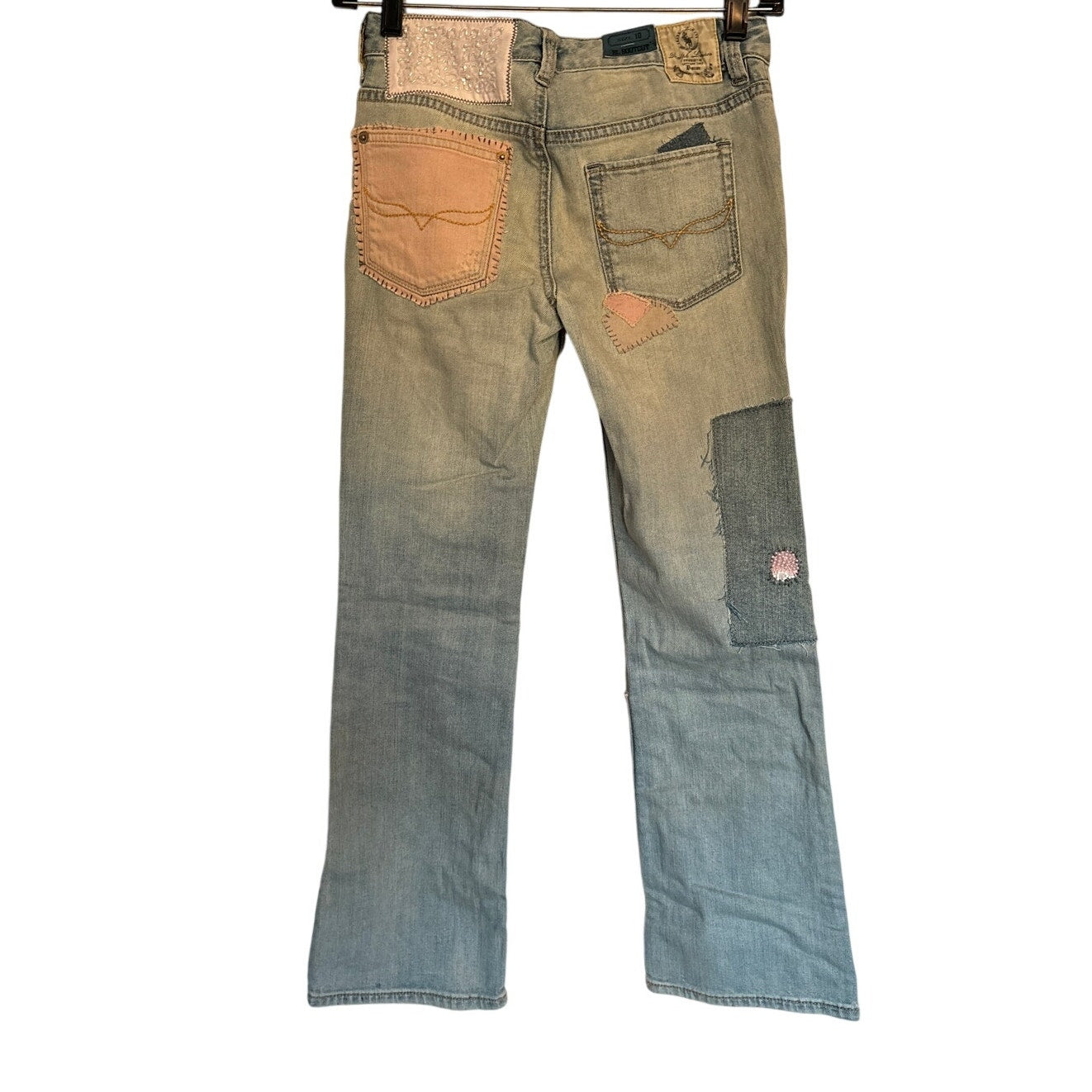 Girls Ralph Lauren Denim Patchwork Jeans - Abbott Wash - Size 10