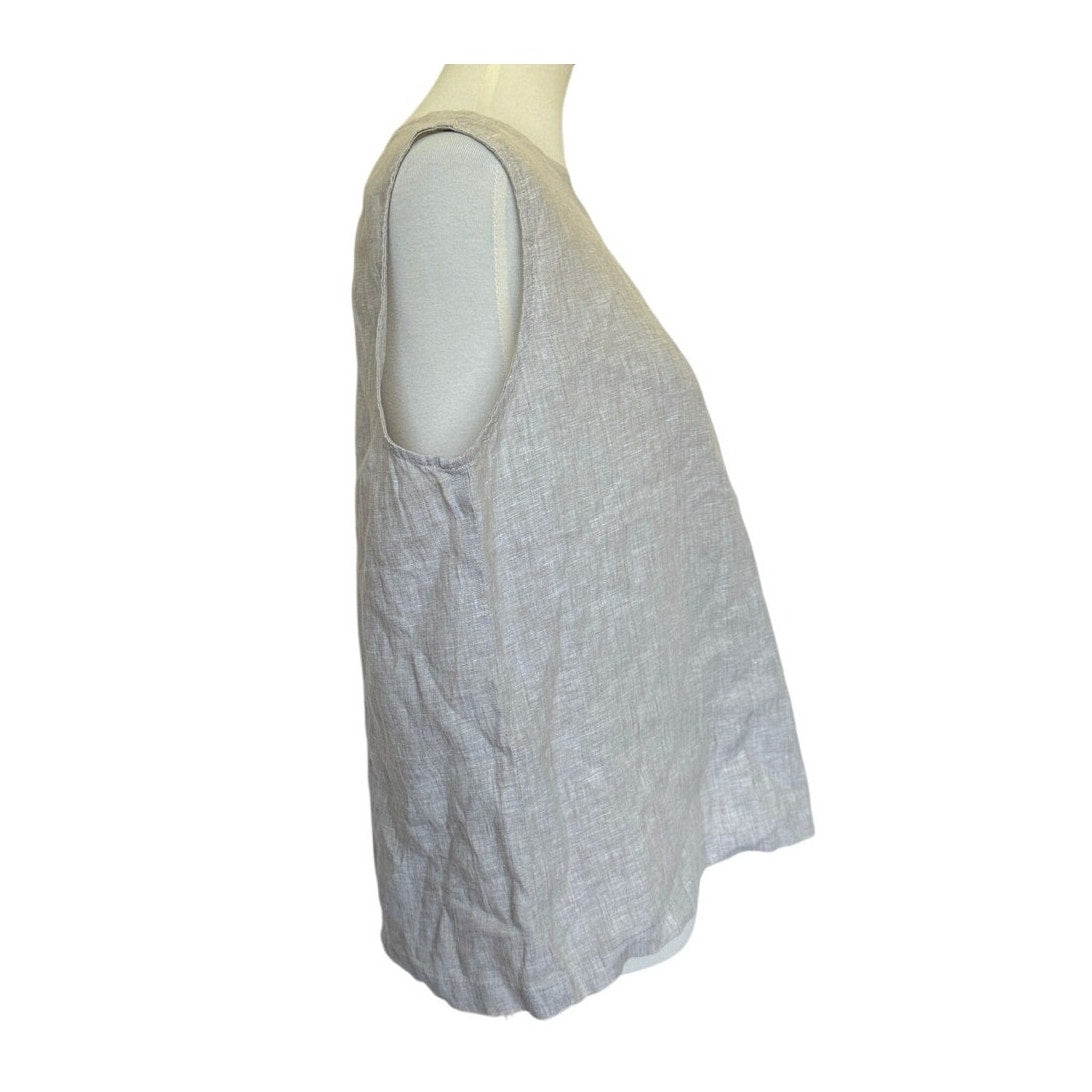 Quince 100% European Linen Tank - Flax - Large