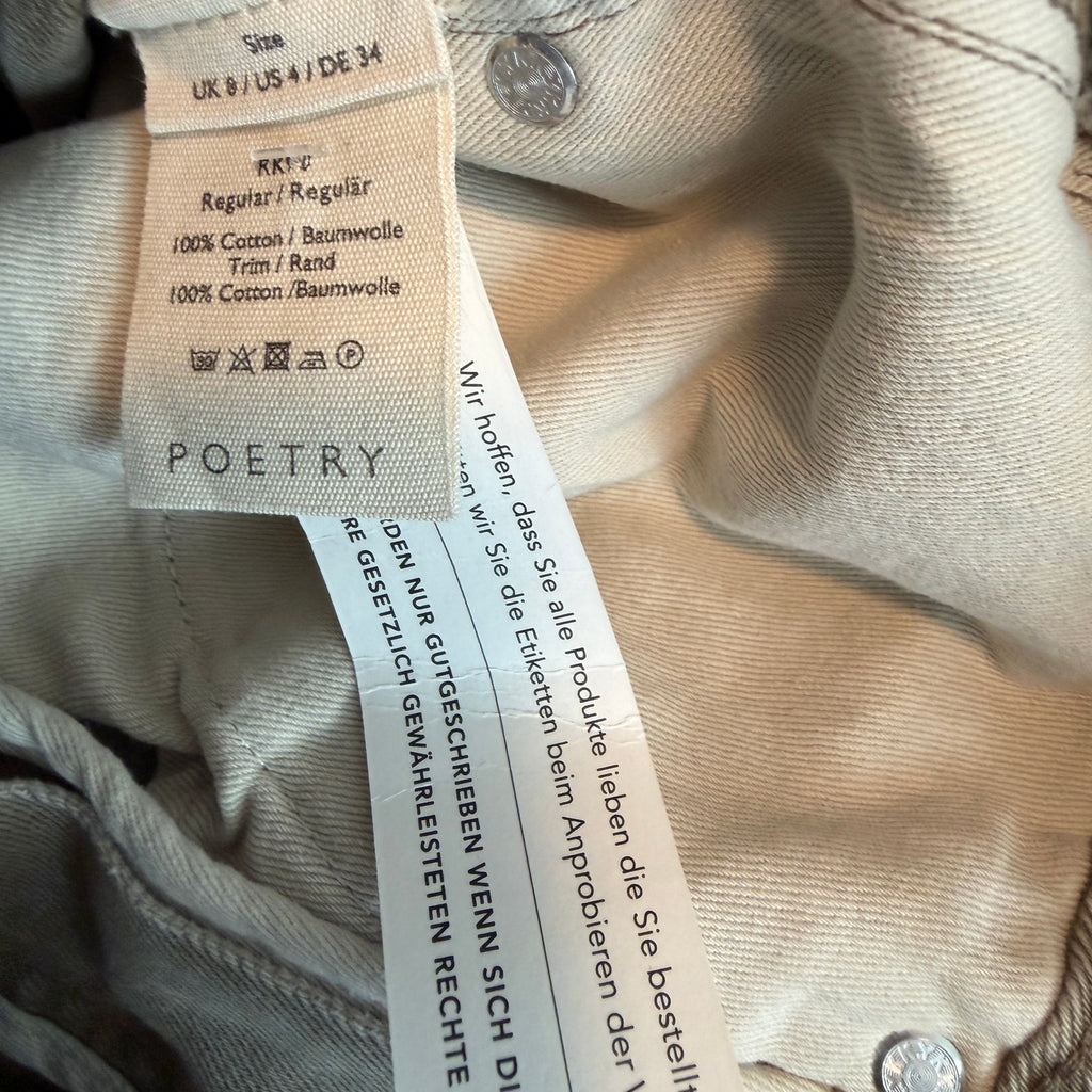 POETRY Cotton Straight Leg Jeans - Washed Olive - 4