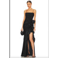 New Cinq a Sept Drina Satin Gown - Black - Size 00